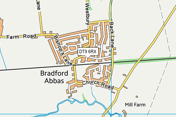 DT9 6RX map - OS VectorMap District (Ordnance Survey)