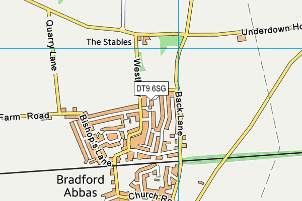 DT9 6SG map - OS VectorMap District (Ordnance Survey)