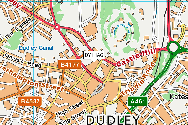 DY1 1AG map - OS VectorMap District (Ordnance Survey)