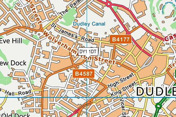 DY1 1DT map - OS VectorMap District (Ordnance Survey) DY1 1DT map - OS VectorMap District (Ordnance Survey)
