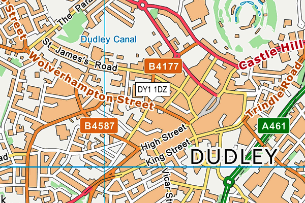 DY1 1DZ map - OS VectorMap District (Ordnance Survey) DY1 1DZ map - OS VectorMap District (Ordnance Survey)