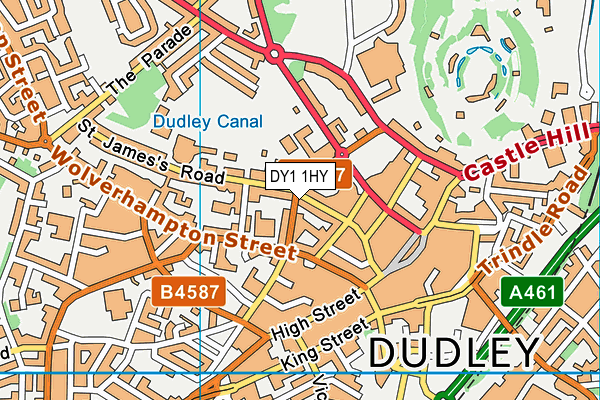 DY1 1HY map - OS VectorMap District (Ordnance Survey)
