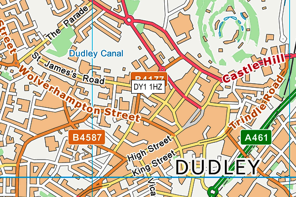 DY1 1HZ map - OS VectorMap District (Ordnance Survey)