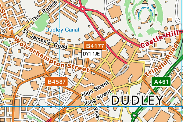 DY1 1JE map - OS VectorMap District (Ordnance Survey) DY1 1JE map - OS VectorMap District (Ordnance Survey)