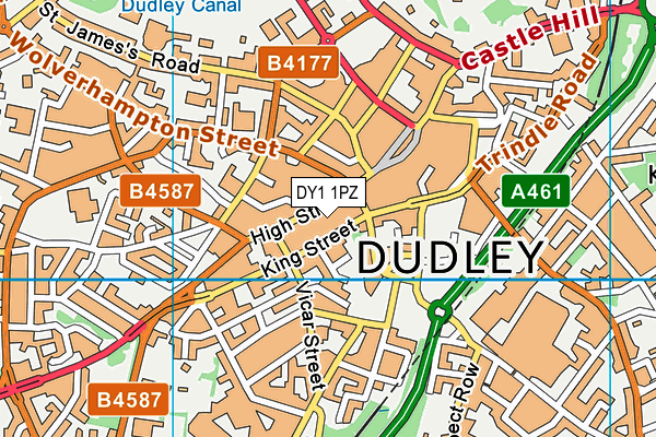 DY1 1PZ map - OS VectorMap District (Ordnance Survey)