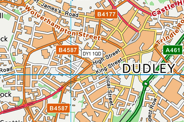 DY1 1QD map - OS VectorMap District (Ordnance Survey) DY1 1QD map - OS VectorMap District (Ordnance Survey)