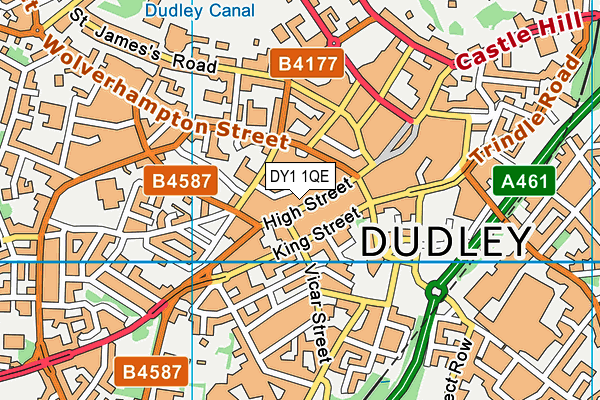 DY1 1QE map - OS VectorMap District (Ordnance Survey) DY1 1QE map - OS VectorMap District (Ordnance Survey)