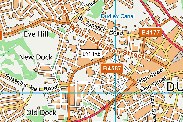DY1 1RE map - OS VectorMap District (Ordnance Survey) DY1 1RE map - OS VectorMap District (Ordnance Survey)