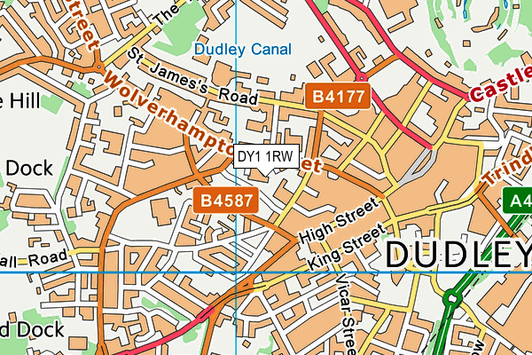 DY1 1RW map - OS VectorMap District (Ordnance Survey) DY1 1RW map - OS VectorMap District (Ordnance Survey)