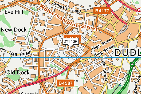 DY1 1SP map - OS VectorMap District (Ordnance Survey) DY1 1SP map - OS VectorMap District (Ordnance Survey)