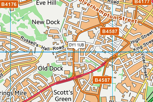 DY1 1UB map - OS VectorMap District (Ordnance Survey) DY1 1UB map - OS VectorMap District (Ordnance Survey)