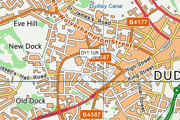 DY1 1UR map - OS VectorMap District (Ordnance Survey) DY1 1UR map - OS VectorMap District (Ordnance Survey)
