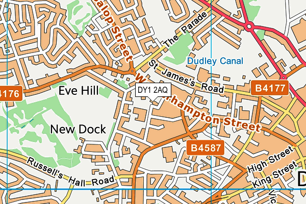 DY1 2AQ map - OS VectorMap District (Ordnance Survey)