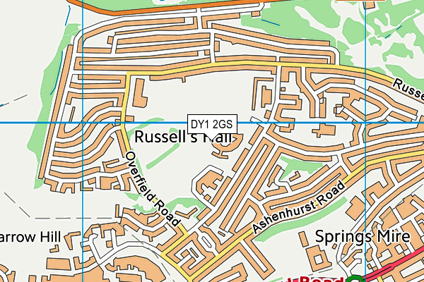 DY1 2GS map - OS VectorMap District (Ordnance Survey) DY1 2GS map - OS VectorMap District (Ordnance Survey)