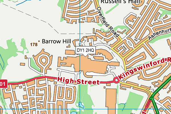 DY1 2HQ map - OS VectorMap District (Ordnance Survey) DY1 2HQ map - OS VectorMap District (Ordnance Survey)