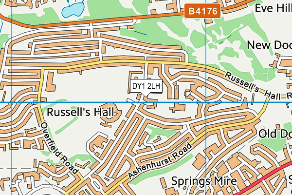 DY1 2LH map - OS VectorMap District (Ordnance Survey) DY1 2LH map - OS VectorMap District (Ordnance Survey)