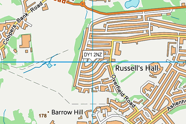 DY1 2NZ map - OS VectorMap District (Ordnance Survey)