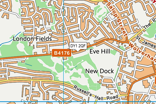 DY1 2QF map - OS VectorMap District (Ordnance Survey)