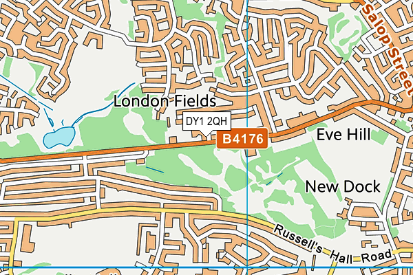DY1 2QH map - OS VectorMap District (Ordnance Survey) DY1 2QH map - OS VectorMap District (Ordnance Survey)
