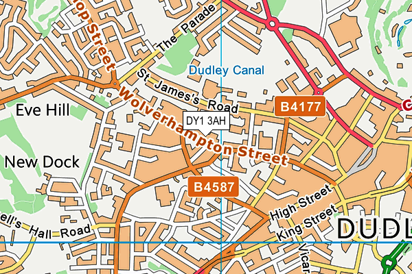 DY1 3AH map - OS VectorMap District (Ordnance Survey) DY1 3AH map - OS VectorMap District (Ordnance Survey)
