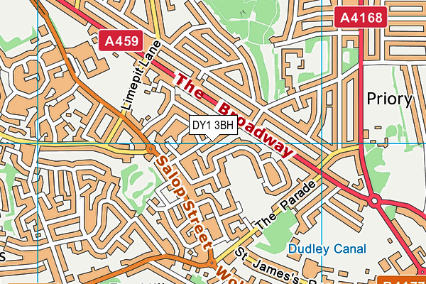 DY1 3BH map - OS VectorMap District (Ordnance Survey) DY1 3BH map - OS VectorMap District (Ordnance Survey)