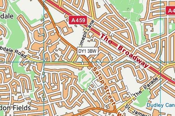 DY1 3BW map - OS VectorMap District (Ordnance Survey) DY1 3BW map - OS VectorMap District (Ordnance Survey)