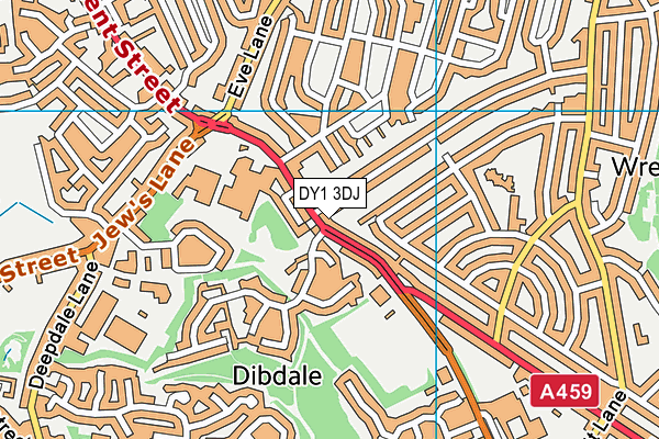 DY1 3DJ map - OS VectorMap District (Ordnance Survey) DY1 3DJ map - OS VectorMap District (Ordnance Survey)