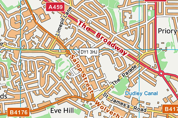 DY1 3HJ map - OS VectorMap District (Ordnance Survey) DY1 3HJ map - OS VectorMap District (Ordnance Survey)