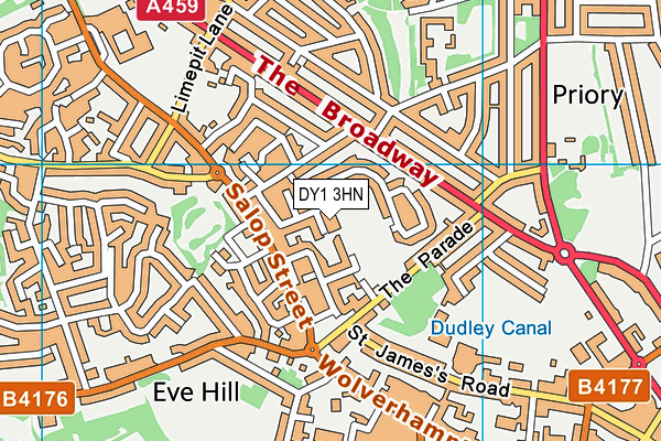 DY1 3HN map - OS VectorMap District (Ordnance Survey) DY1 3HN map - OS VectorMap District (Ordnance Survey)