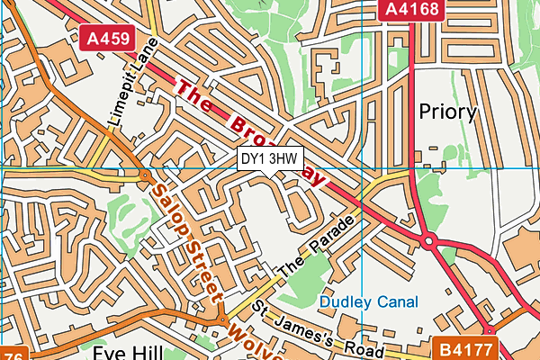 DY1 3HW map - OS VectorMap District (Ordnance Survey) DY1 3HW map - OS VectorMap District (Ordnance Survey)