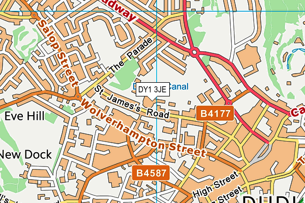 DY1 3JE map - OS VectorMap District (Ordnance Survey) DY1 3JE map - OS VectorMap District (Ordnance Survey)