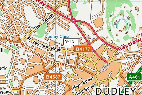 DY1 3JL map - OS VectorMap District (Ordnance Survey) DY1 3JL map - OS VectorMap District (Ordnance Survey)