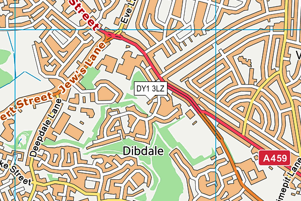 DY1 3LZ map - OS VectorMap District (Ordnance Survey) DY1 3LZ map - OS VectorMap District (Ordnance Survey)
