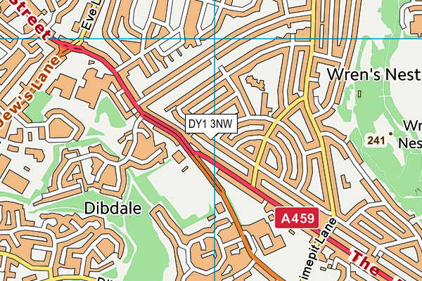 DY1 3NW map - OS VectorMap District (Ordnance Survey)