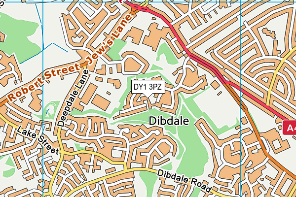 DY1 3PZ map - OS VectorMap District (Ordnance Survey) DY1 3PZ map - OS VectorMap District (Ordnance Survey)