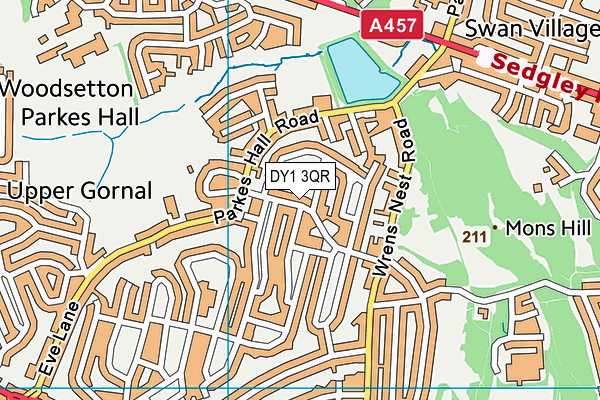 DY1 3QR map - OS VectorMap District (Ordnance Survey)