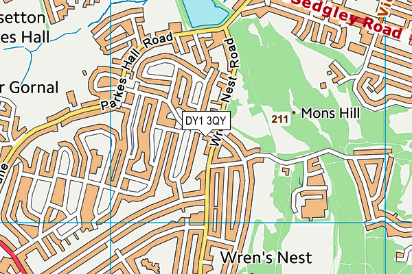 DY1 3QY map - OS VectorMap District (Ordnance Survey) DY1 3QY map - OS VectorMap District (Ordnance Survey)