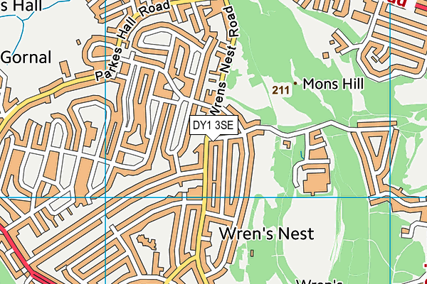 DY1 3SE map - OS VectorMap District (Ordnance Survey) DY1 3SE map - OS VectorMap District (Ordnance Survey)