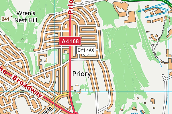 DY1 4AX map - OS VectorMap District (Ordnance Survey)