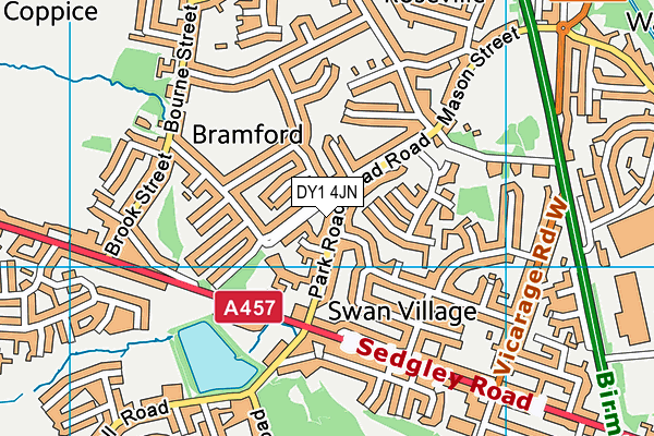 DY1 4JN map - OS VectorMap District (Ordnance Survey) DY1 4JN map - OS VectorMap District (Ordnance Survey)