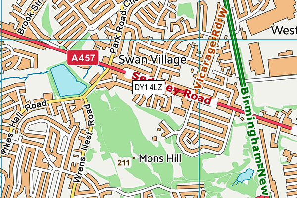 DY1 4LZ map - OS VectorMap District (Ordnance Survey) DY1 4LZ map - OS VectorMap District (Ordnance Survey)