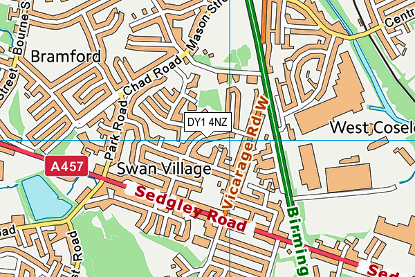DY1 4NZ map - OS VectorMap District (Ordnance Survey) DY1 4NZ map - OS VectorMap District (Ordnance Survey)