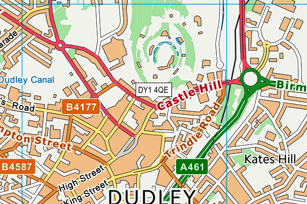 DY1 4QE map - OS VectorMap District (Ordnance Survey)