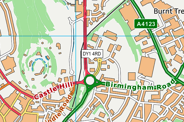 DY1 4RD map - OS VectorMap District (Ordnance Survey)