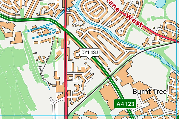 DY1 4SJ map - OS VectorMap District (Ordnance Survey)