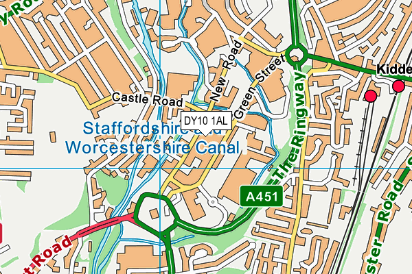 DY10 1AL map - OS VectorMap District (Ordnance Survey)