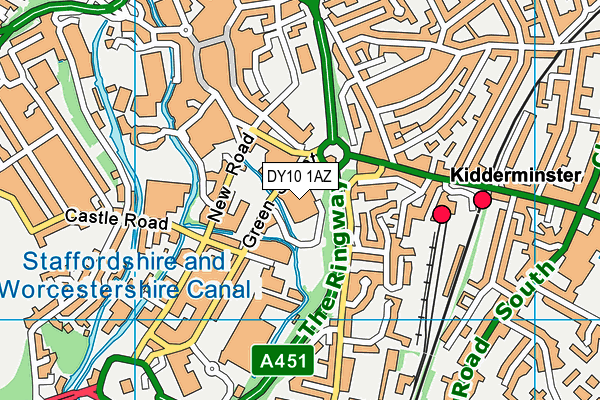 DY10 1AZ map - OS VectorMap District (Ordnance Survey)