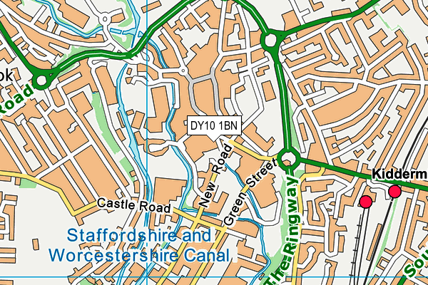 DY10 1BN map - OS VectorMap District (Ordnance Survey)