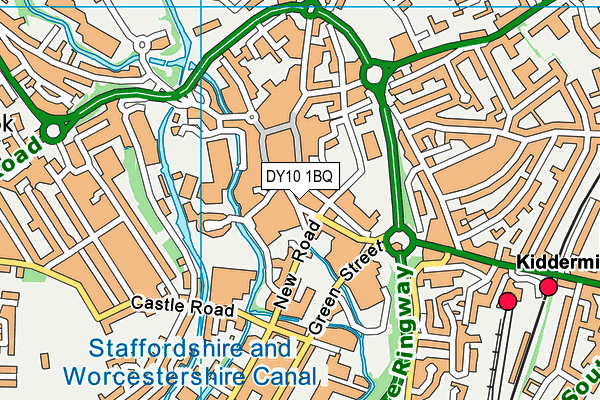 DY10 1BQ map - OS VectorMap District (Ordnance Survey)
