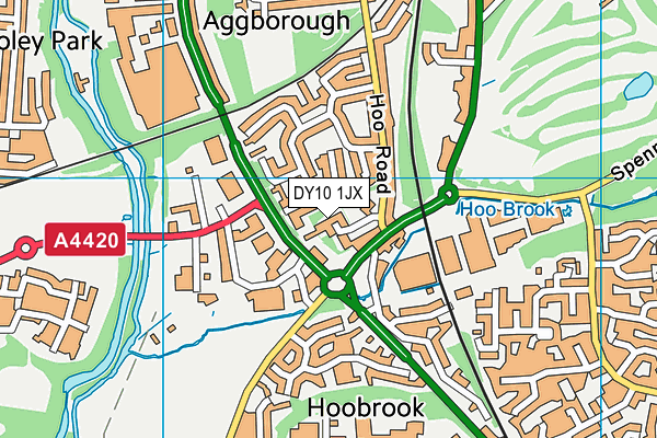 DY10 1JX map - OS VectorMap District (Ordnance Survey) DY10 1JX map - OS VectorMap District (Ordnance Survey)